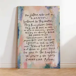 Religious Theme Wall Art Poster The Lord's Prayer Christian Gift, Christian Art Print, Christian Art, Christian Wall Art, Christian Decor, Modern Religious Decor