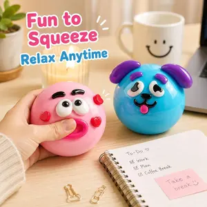 NEW Smushers Squishy Cutie Toy - Funny Dog Face Swap Design, Soft Moldable Anxiety Stress Relief, Portable Sensory Decompression Party Favor Toy