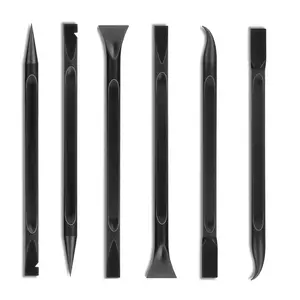 6 PCS Carbon Fiber Plastic Scrapers Tool, Non-Scratch Scraper Tool for Tight Spaces, Multi-Purpose Label Scraper for Car Cleaning Supplies, Kitchen, Crevices, Stains