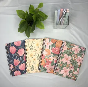 Imperfect 160 Lined Page Spiral Hardcover Floral Notebook