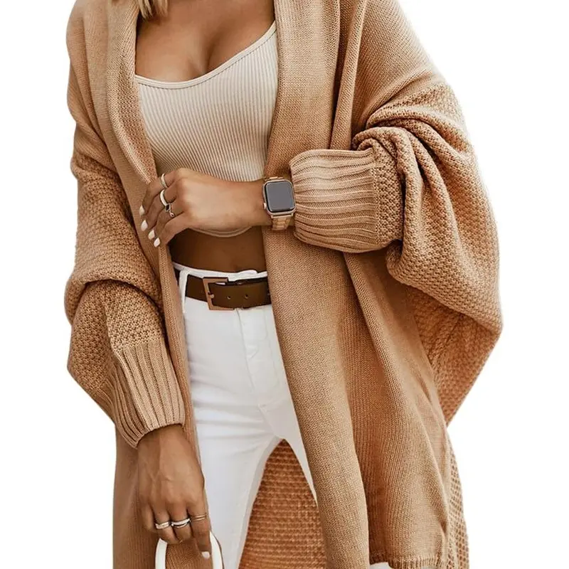 Imily Bela Women's Fall Cardigans  Trendy Open Front Batwing Sleeve Knit Oversized Long Cardigan Sweaters