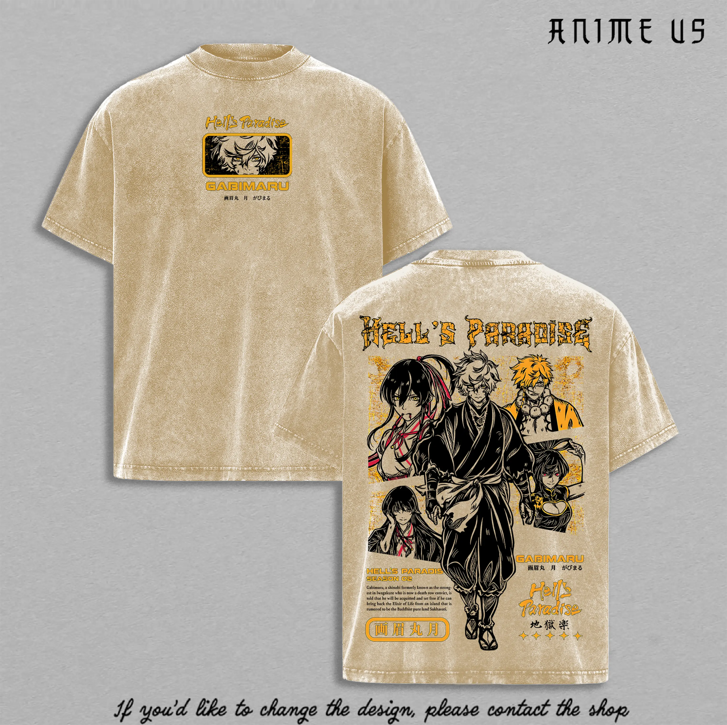 Hells Paradise Gabimaru Sagiri Yuzuriha Chobei Toma Anime Shirt