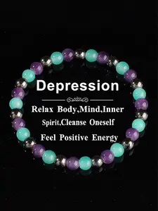 6mm Natural Stone Tourmaline Crystal Bracelet, Relax Body Mind Spirit, Energy Balancing Jewelry Gift, Style Chakra Balance