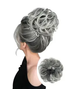Women's Elegant Messy Wavy Clip-in Hair Bun, Natural Fluffy Hair Bun with Hair Clip, Synthetic Hairpiece for Women & Girls for Hairstyle Ideas, Synthetic Soft Hairpieces