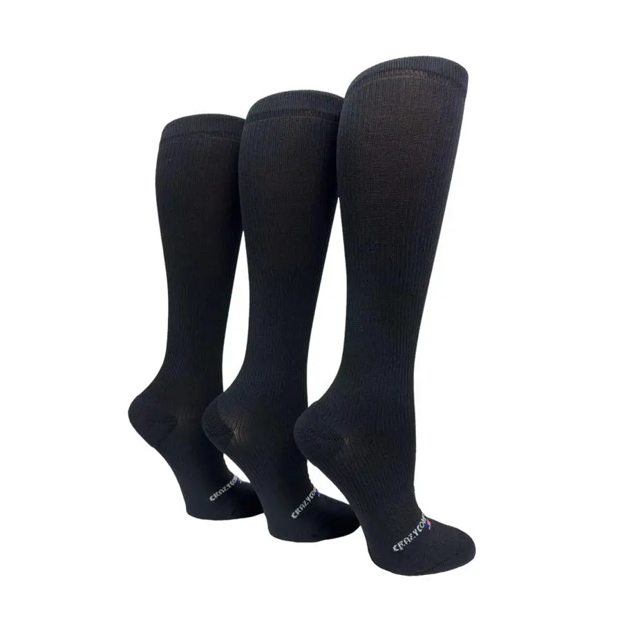 3 Pairs Black (Standard & Extra Wide)