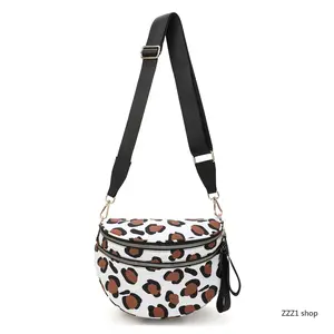 1pc Plaid Crossbody Bag, Nylon Waist Bag Women's Crossbody Bag, Spacious Shoulder Bag Wallet Waist Bag with Shoulder Strap
