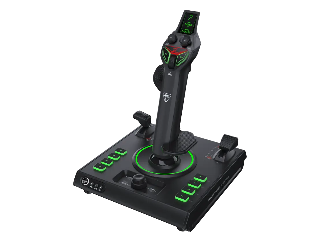Turtle Beach VelocityOne Flightstick II for Xbox and PC - 38 programmable inputs and 8 Axes, High-resolution 16-bit Hall-Effect sensors, ual levers, thumbstick, and multi-function wheel