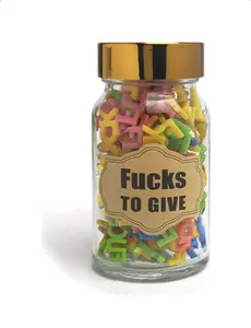 Color Acrylic Letter Piece, Give a Fu-ck GIF+ for Birthday Birthday Anniversary Christmas Mother's Day, Valentine's Day and Other Holiday GIF+s Tag your bestie who needs this 'Fuck to give' jar right now!