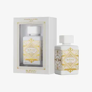Lattafa Bade'e Al Oud Honor & Glory Eau De Parfum 3.4oz 100ml for Men & Women 2023 Launch with Pineapple & Cinnamon Notes Regular Edition