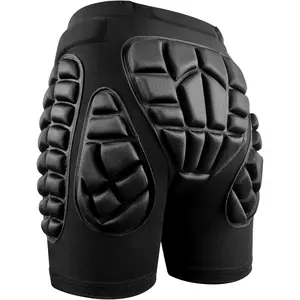 3D Protection Hip Butt EVA Paded Short Pants Protective Gear Guard Impact Pad Ski Ice Skating Snowboard Black