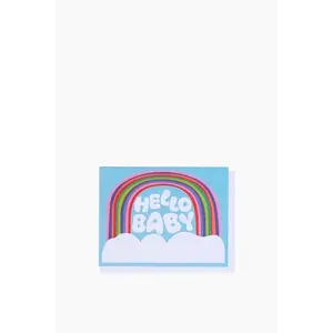Hello Baby Rainbow and Clouds Card