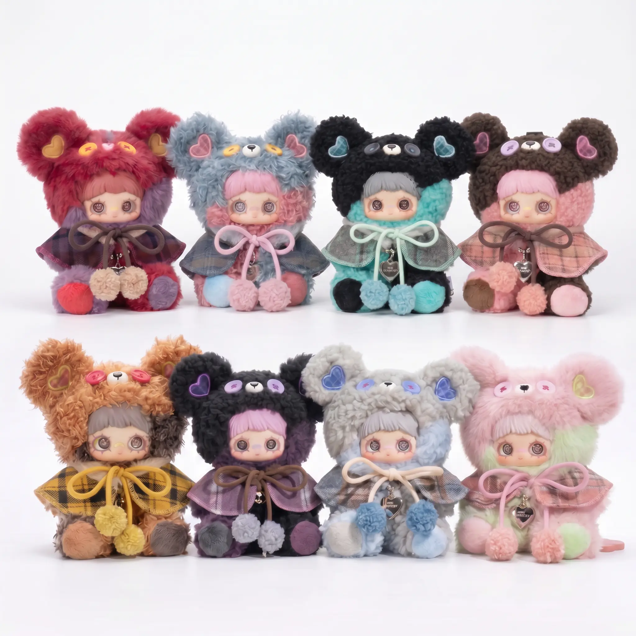 MayMei Whimsical Tiny Bear Cookie Vinyl Plush Blind Bag, ABS-Polyester Food-Themed Anime Collectible Figurine, Birthday Gift for Girls, Room Decor