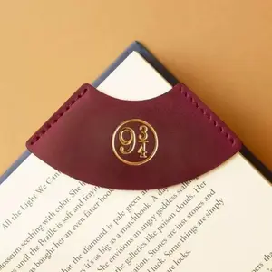 Vintage Harry Potter Leather Bookmark Fan Shape Corner Markers, 9¾ Platform Design, Perfect Gift for Book Lovers