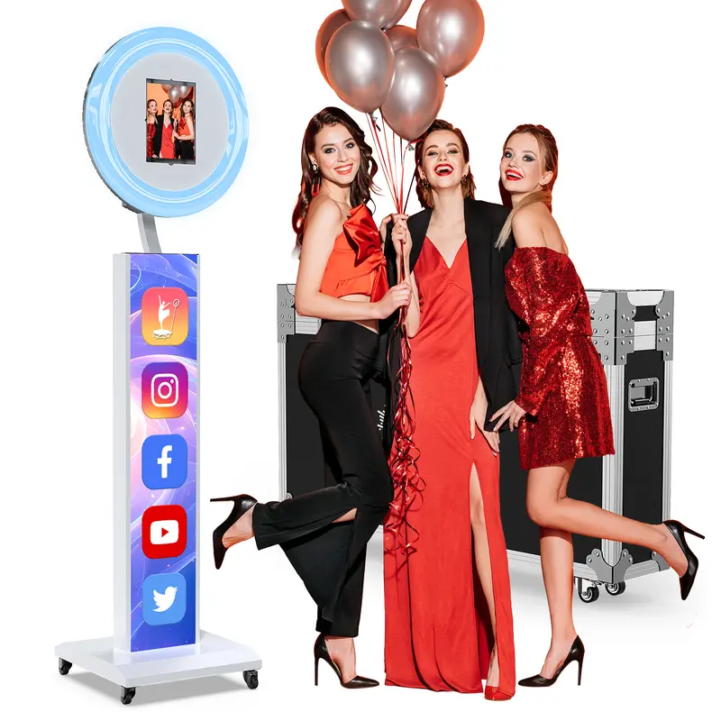 Borne mobile photobooth selfie touch | Alliance Événements