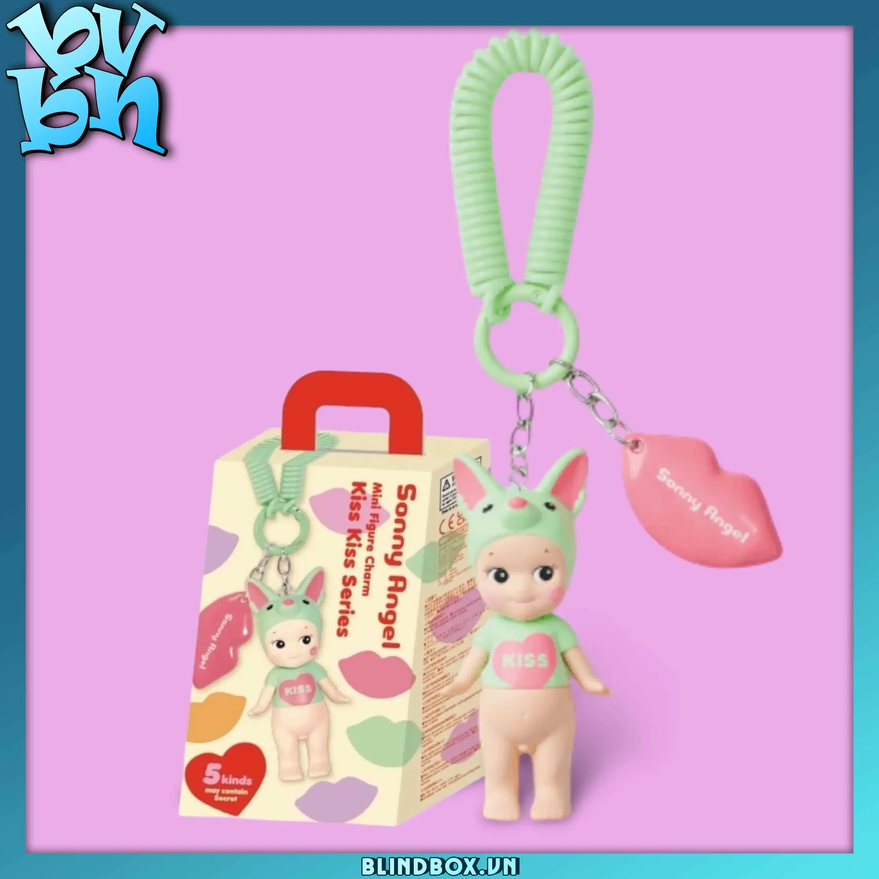 Klss Klss Series Rabbit Charm Collectible Figurine with Lip Pendant, Streetwear Casual Style for Aesthetic Decor