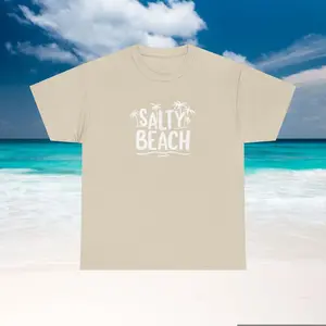 Salty Beach T-Shirt - Beach Lover Palm Tree Tee - Summer Vacation Shirt - Ocean Lover Gift - Tropical Beachwear