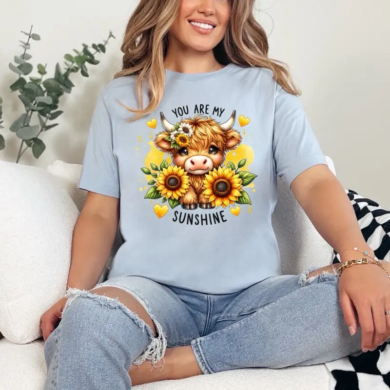 Heifer cow T-Shirt or Crewneck Sweatshirt love casual comfortable super soft relaxed fit unisex Sizing womenswear Streetwear Long Sleeve Top
