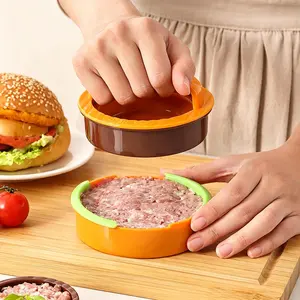 Compact Round Hamburger Patty Press Set, Essential Kitchen Utensils, Home Supplies Countertop Gadget