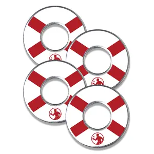 Washer Toss Game Set of 4 | Alabama Flag | 2.5” Metal Throwing Washers | Tailgate and Backyard Game