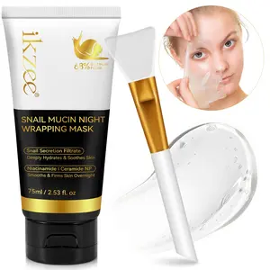 Snail Mucin Sleeping Mask, Moisturizing Facial Mask, Hydrating Facial Gel Mask, Face Mask for Women & Men, Skin Care Product for Daily Use