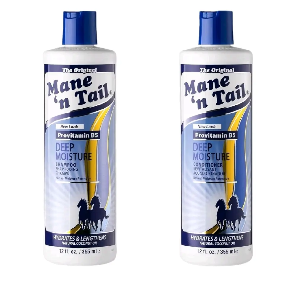 Mane 'N Tail Deep Moisturizing Shampoo & Conditioner with Provitamin B5 Hydrates & Lengthens Natural Coconut Oil 12 fl oz