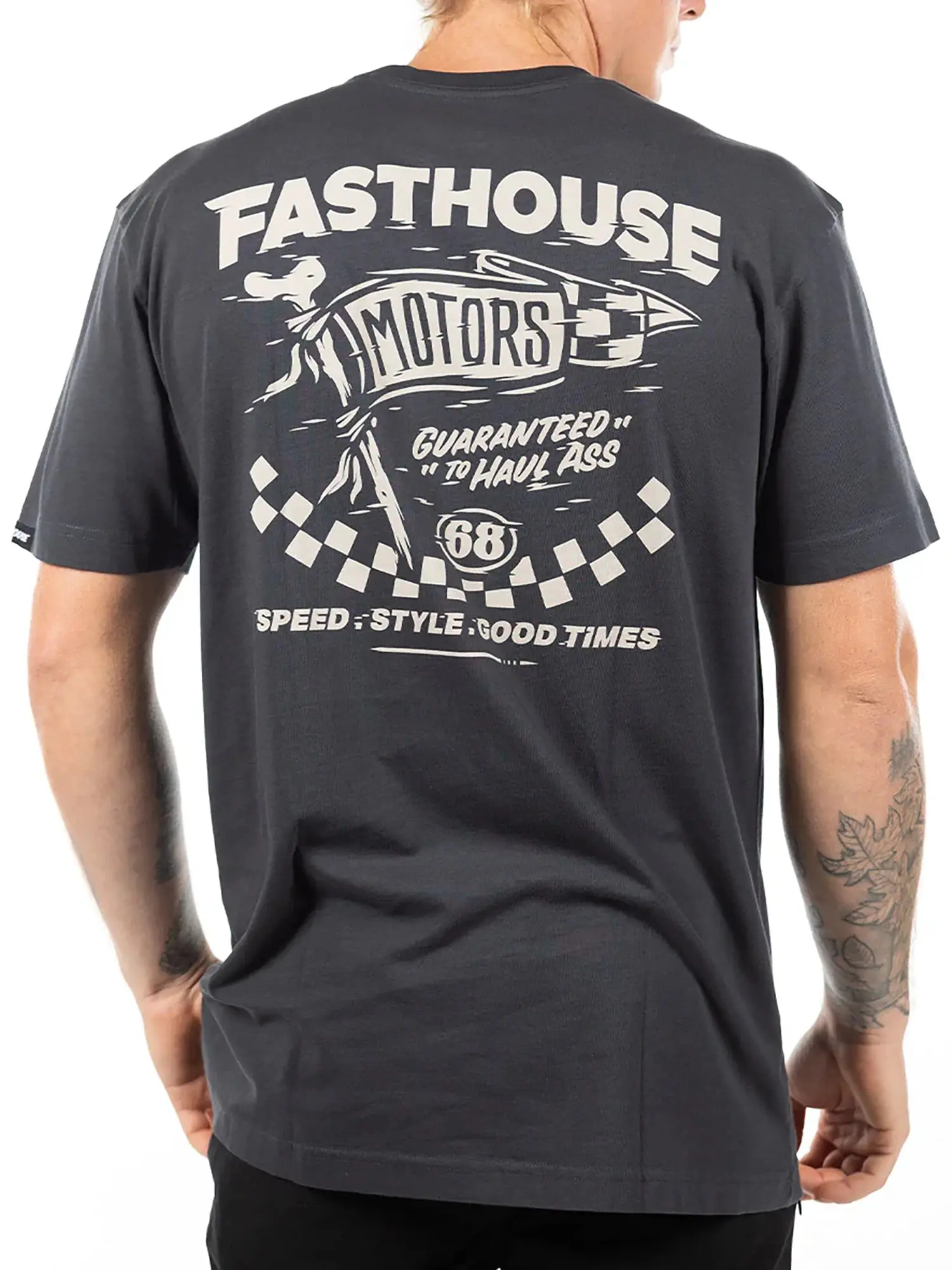 Fasthouse Men's All Out Graphic T-shirt - Graphite Black