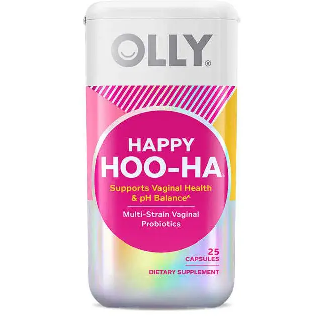OLLY Happy Hoo-Ha Capsules, Probiotic for Women, 25 capsules