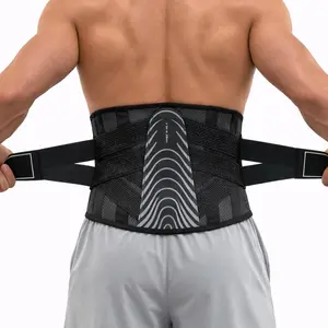 LibertyMove Adjustable Lower Back Brace for Men Lower Back Pain - Modern Aesthetic Lumbar Support Belt with Dual-Straps Compression & Aluminum Stays, Low-Profile & Breathable Design for Sciatica, Recovery, Work, Gym & Daily 9.5″ Wide