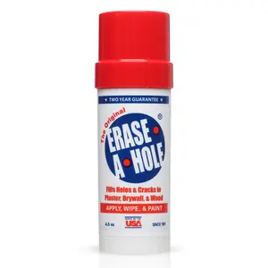 Erase-A-Hole Wall Putty - Fast-Acting Heavy Weight Compound for Holes & Cracks in Drywall, Wood & Plaster - Portable Handheld Applicator