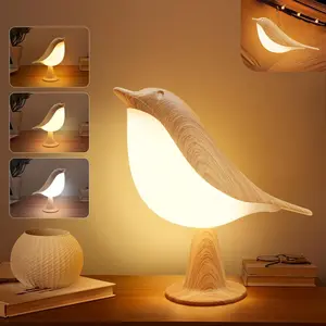 Small Desk Lamp, Cute Bird Light Cordless Lamp with 3 Color Temperature and Touch Sensor,Kids Night Light with Rechargeable Battery for Bedroom Nightstand Bedside Table Room Decor