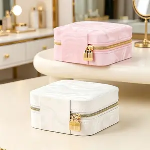 High-End Simple Portable Jewelry Box, Vintage Storage Box for Jewels, Rings, Necklaces, Earrings, Birthday Gift for Girlfriend, Lightweight Luxury
