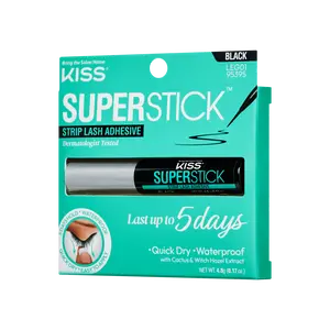 Kiss SuperStick Strip Lash Adhesive - Black | False Eyelash Glue, Strip Lash Adhesive, Up to 5 Day Hold