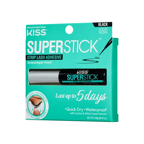 Kiss SuperStick Strip Lash Adhesive - Black | False Eyelash Glue, Strip Lash Adhesive, Up to 5 Day Hold