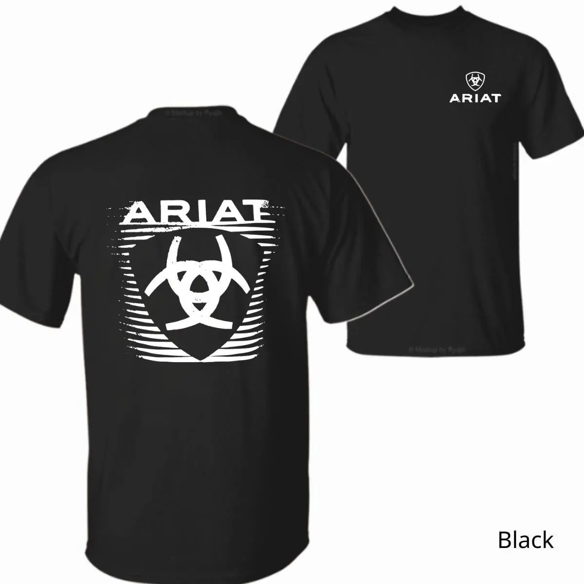 Ariat Cowboy-style T-shirt Featuring A Bold And Modernized Logo Design Graphic T-shirt, Men's Summer Short Sleeve Tee
