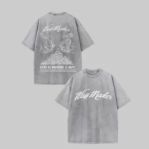 Men'S Christian Faith T-Shirt Featuring The Bible Verse Joshua 1:9- Turquoise Vintage Washed Style, Double-Sided Print, Slightly Stretchy Fabric, Loose-Fitting Casual And Church Wear, Christian Clothing Suitable for Men And Teenagers, Comfortable