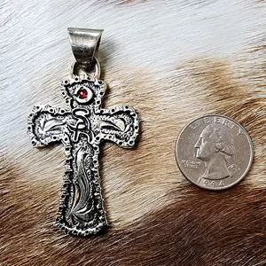 Handmade Cross. Custom Initials. Hand Engraved (Ships in 4 to 6 weeks)