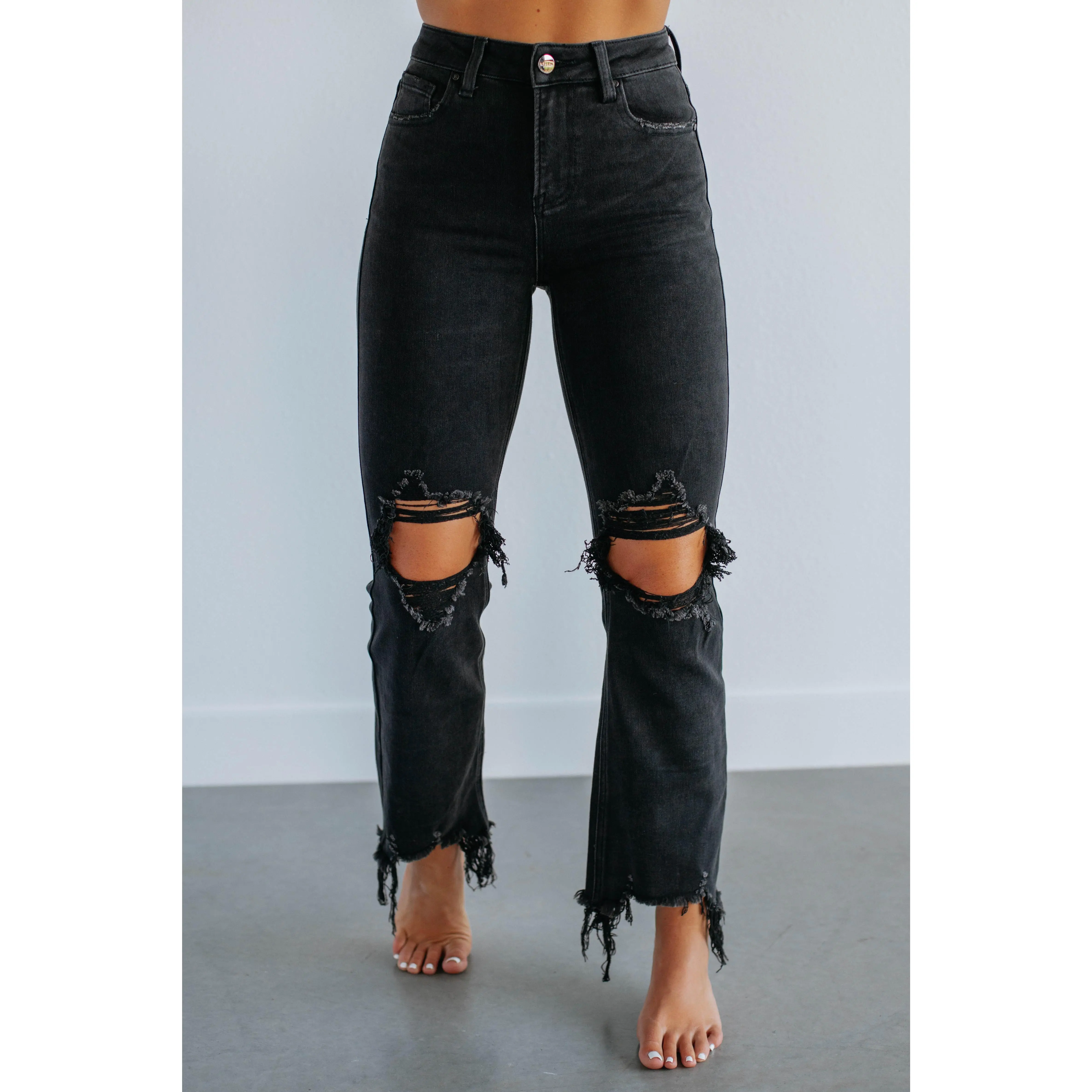 2025 New Risen Sports Joggers - Vintage Black, Cropped Straight Fit Leg, Plus Size Outdoor Clothing