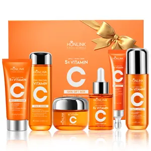 Korean Glass Skincare Set (6-Piece) with 5X Vitamin C, Niacinamide & Hyaluronic Acid for Deep Hydrating, Glowing & Even Skin Tone | Best Gift Kit