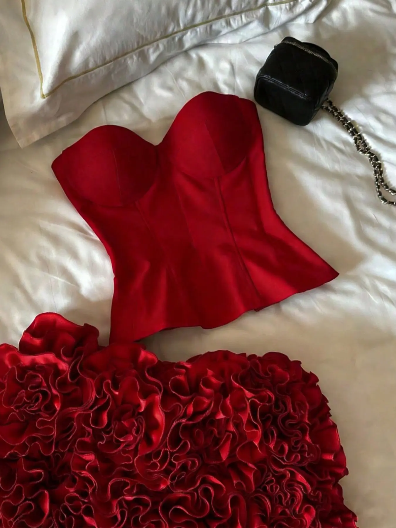 Valentine's Day fishbone corset sexy hot girl fashion strapless top with straps, short strapless top for women, cute outfit for dates and parties, red tops for women, party outfit, Sleeveless, Womenswear, Camisole Vest, Bodycon Tank Top
