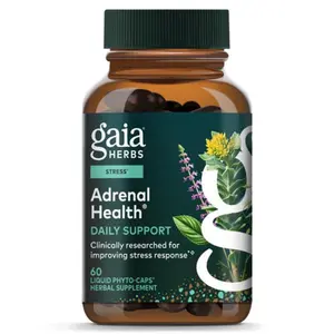 Gaia Herbs Adrenal Health Daily Support - Herbal Supplement with Ashwagandha, Holy Basil & Schisandra - Help Maintain Healthy Energy & Stress Levels