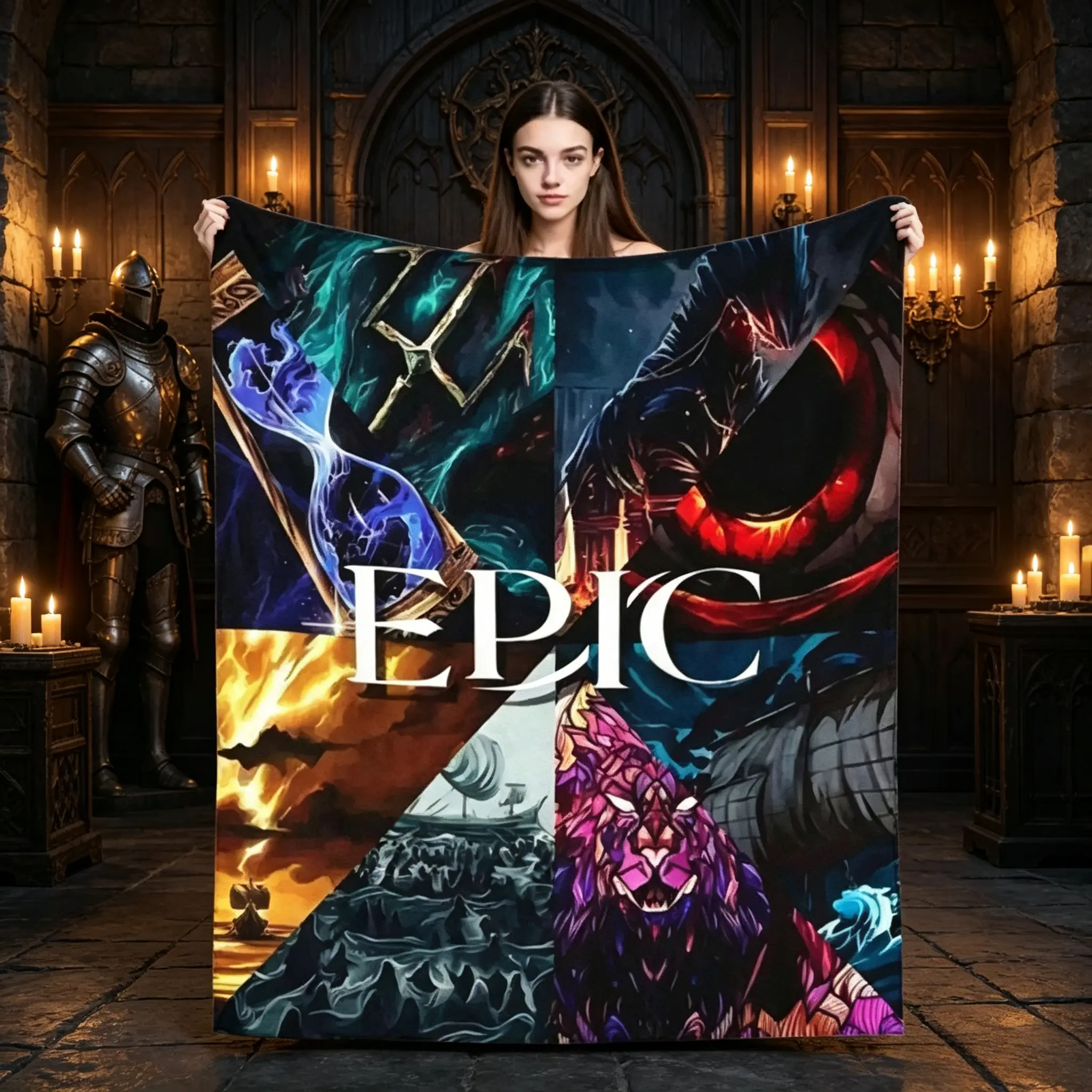 Soft Funny Throw Blanket Epic The Musical Printed Nap Sofa Blanket,Home Travel Cosy Blanket,Office Bed Camping Blanket,Multi-Functional Flannel Blanket Gift,Holiday Essential Blanket  Lightweight, soft and comfortable  Warm Haven Textiles