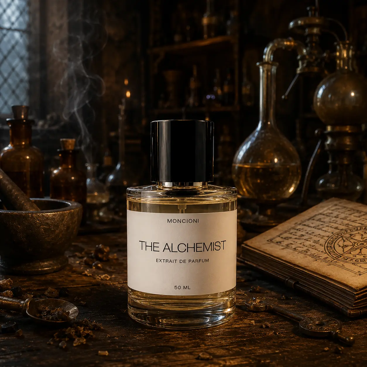 Moncioni The Alchemist Extrait de Parfum - Lavender, Vanilla, Sandalwood Scent - Long-Lasting Designer-Inspired Luxury Unisex Fragrance, Niche Perfume Gift