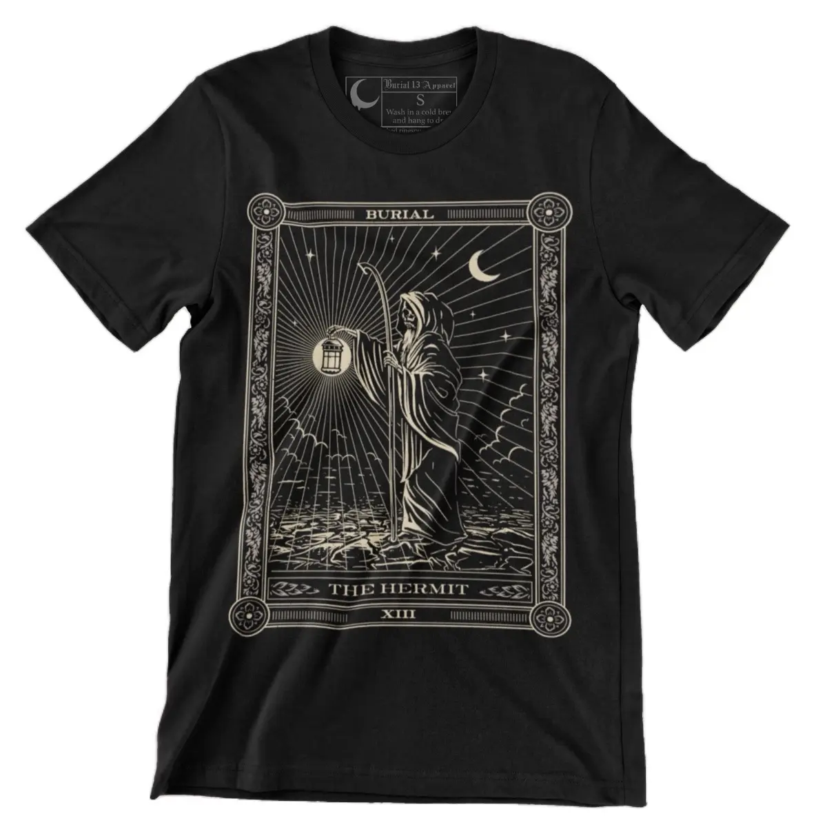 Burial 13 Apparel: Hermit Tarot Tee for Men - Top Style