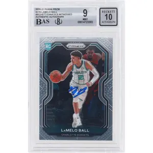 LaMelo Ball Charlotte Hornets Autographed 2020-21 Panini Prizm 15 #278 Beckett Fanatics Witnessed Authenticated 9/10 Rookie Card - Fanatics Authentic Certified