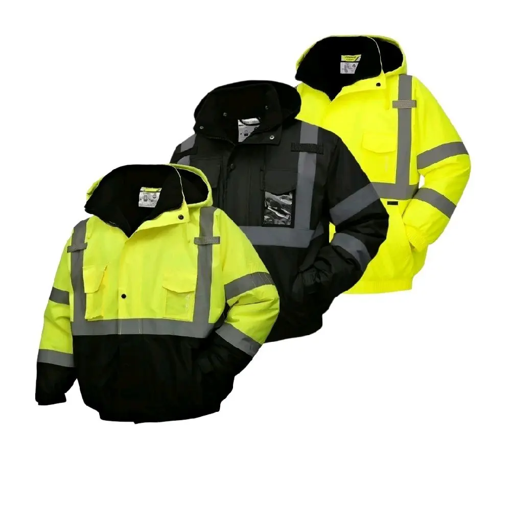 Hi Vis Safety Jacket -  Waterproof Class 3 American size
