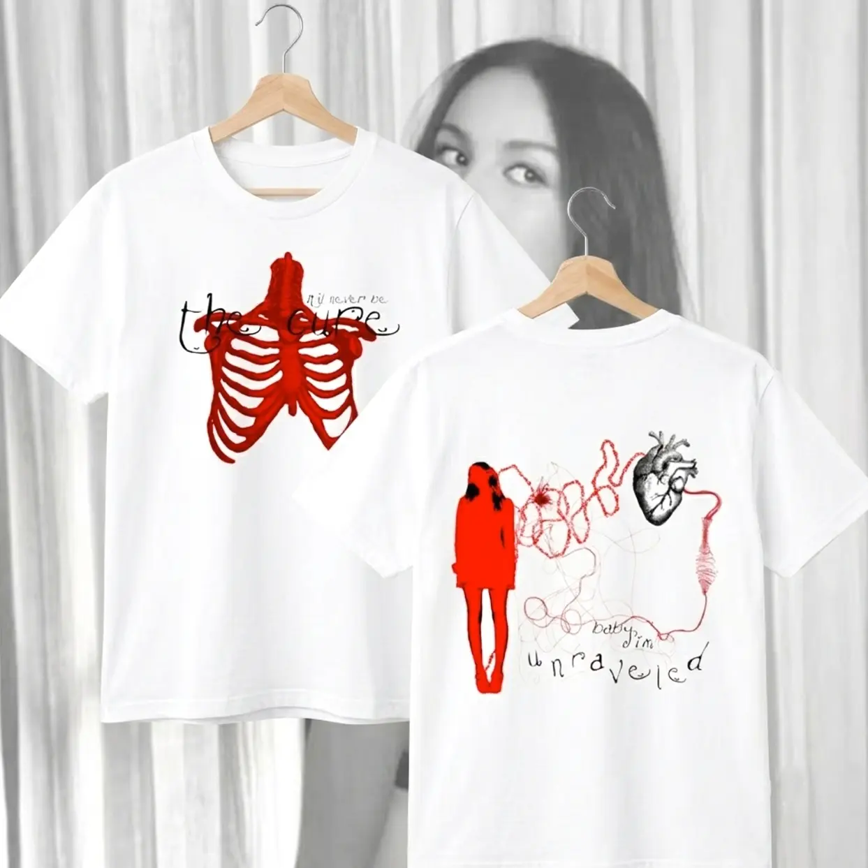 Women's NYC Pop Concert Inspired Cotton Fabric T-Shirt - Lightweight, Breathable, Printed Round Neck Sleeves Casual Everyday Apparel, Girl In Love Graphic, Music Fan Gift Crewneck Sweatshirt