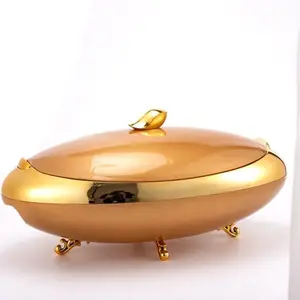 New Design Oval Shape Elegant Luxury Insulated Hot Pot Casserole Food Warmer Containers