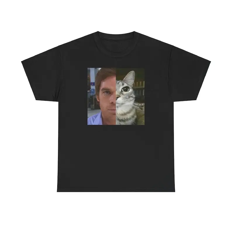 Dexter Morgan Tee, Funny Cat Unisex Heavy Cotton Tee