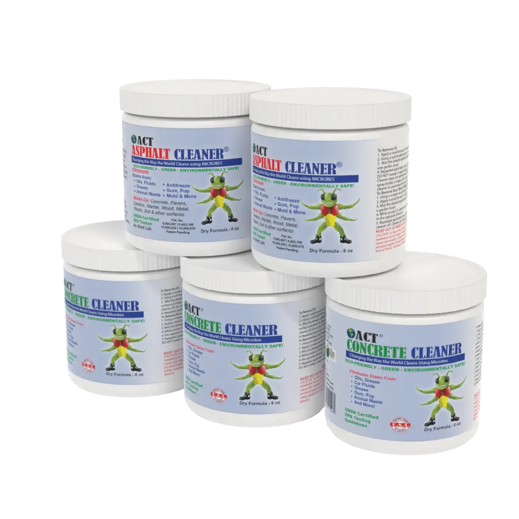 ACT Neighborhood Eco-Pack (5-pack) | Eliminates Deep Oil Stains | Concrete/Asphalt | Pet Safe | 3-Min Application | HOA-Approved, Powder, Eco-Friendly