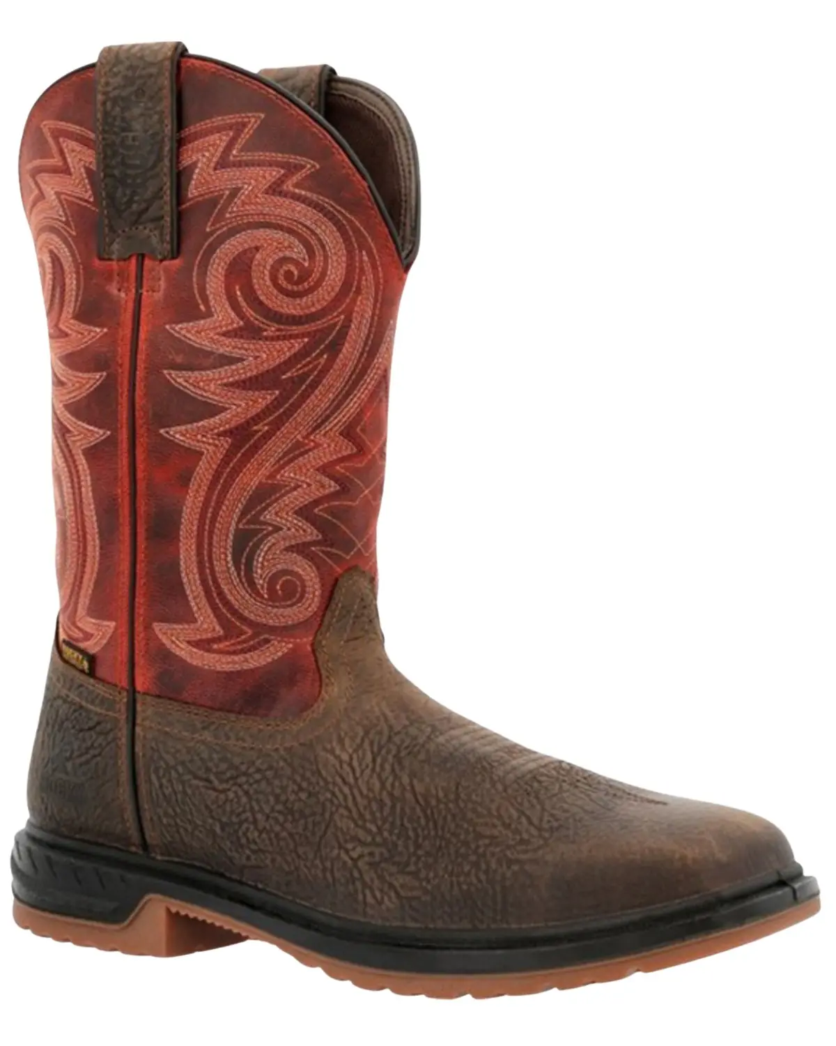 Rocky Men's Men'S Worksmart Waterproof Pull On Western Work Boot - Rkw0385